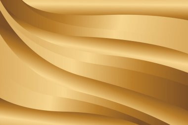 Lüks dalga tasarımı ile soyut altın metalik arka plan. Şablonlar, pankartlar, kapaklar, satışlar, iş, etkinlikler, ödüller, web siteleri, iniş sayfaları ve daha fazlası için uygundur