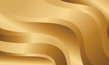 Lüks dalga tasarımı ile soyut altın metalik arka plan. Şablonlar, pankartlar, kapaklar, satışlar, iş, etkinlikler, ödüller, web siteleri, iniş sayfaları ve daha fazlası için uygundur