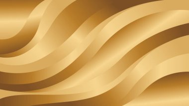 Lüks dalga tasarımı ile soyut altın metalik arka plan. Şablonlar, pankartlar, kapaklar, satışlar, iş, etkinlikler, ödüller, web siteleri, iniş sayfaları ve daha fazlası için uygundur