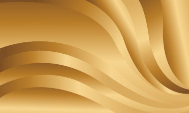 Lüks dalga tasarımı ile soyut altın metalik arka plan. Şablonlar, pankartlar, kapaklar, satışlar, iş, etkinlikler, ödüller, web siteleri, iniş sayfaları ve daha fazlası için uygundur