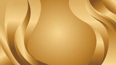 Lüks dalga tasarımı ile soyut altın metalik arka plan. Şablonlar, pankartlar, kapaklar, satışlar, iş, etkinlikler, ödüller, web siteleri, iniş sayfaları ve daha fazlası için uygundur