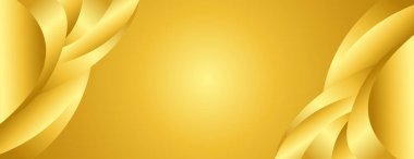 Parlak altın soyut lüks afiş arka planı. Pankartlar, web siteleri, başlıklar, satış şablonları, iş ilanları, ödüller, etkinlikler ve daha fazlası için zarif metalik tasarım biçimi