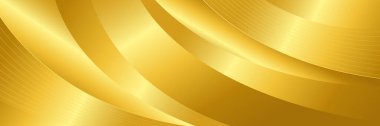 Parlak altın soyut lüks afiş arka planı. Pankartlar, web siteleri, başlıklar, satış şablonları, iş ilanları, ödüller, etkinlikler ve daha fazlası için zarif metalik tasarım biçimi