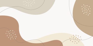 Pastel soyut arkaplan, organik ve geometrik şekiller, minimalist vektör çizimleri. Şablon tasarımları, posterler, kapaklar, afişler, web ve sayfalar için uygun