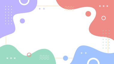 Soyut Vektör Geometrik Arkaplanı. Duvar kâğıdı çizimleri pastel renklerde arka plan. Kapaklar, poster tasarımları, şablonlar, afişler ve diğerleri için uygun