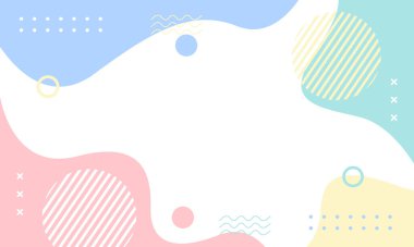 Soyut Vektör Geometrik Arkaplanı. Duvar kâğıdı çizimleri pastel renklerde arka plan. Kapaklar, poster tasarımları, şablonlar, afişler ve diğerleri için uygun