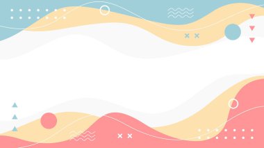 Soyut Vektör Geometrik Arkaplanı. Duvar kâğıdı çizimleri pastel renklerde arka plan. Kapaklar, poster tasarımları, şablonlar, afişler ve diğerleri için uygun