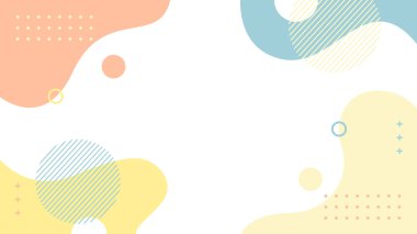 Soyut Vektör Geometrik Arkaplanı. Duvar kâğıdı çizimleri pastel renklerde arka plan. Kapaklar, poster tasarımları, şablonlar, afişler ve diğerleri için uygun