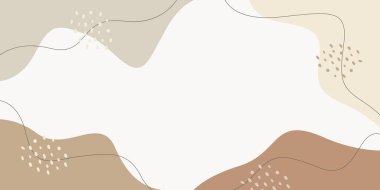 Pastel soyut arkaplan, organik ve geometrik şekiller, minimalist vektör çizimleri. Şablon tasarımları, posterler, kapaklar, afişler, web ve sayfalar için uygun