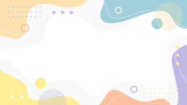 Soyut Vektör Geometrik Arkaplanı. Duvar kâğıdı çizimleri pastel renklerde arka plan. Kapaklar, poster tasarımları, şablonlar, afişler ve diğerleri için uygun