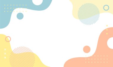 Soyut Vektör Geometrik Arkaplanı. Duvar kâğıdı çizimleri pastel renklerde arka plan. Kapaklar, poster tasarımları, şablonlar, afişler ve diğerleri için uygun