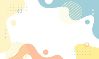 Soyut Vektör Geometrik Arkaplanı. Duvar kâğıdı çizimleri pastel renklerde arka plan. Kapaklar, poster tasarımları, şablonlar, afişler ve diğerleri için uygun