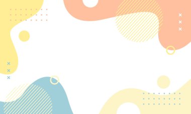 Soyut Vektör Geometrik Arkaplanı. Duvar kâğıdı çizimleri pastel renklerde arka plan. Kapaklar, poster tasarımları, şablonlar, afişler ve diğerleri için uygun