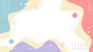 Minimalist soyut geometrik arkaplan. Renkli vektör illüstrasyon arkaplanı. Şablon tasarımları, afişler, kapaklar, posterler, kartlar ve diğerleri için uygun