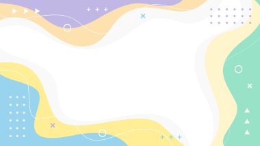 Soyut Vektör Geometrik Arkaplanı. Duvar kâğıdı çizimleri pastel renklerde arka plan. Kapaklar, poster tasarımları, şablonlar, afişler ve diğerleri için uygun