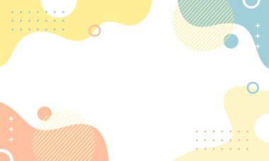 Soyut Vektör Geometrik Arkaplanı. Duvar kâğıdı çizimleri pastel renklerde arka plan. Kapaklar, poster tasarımları, şablonlar, afişler ve diğerleri için uygun