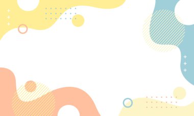 Minimalist soyut geometrik arkaplan. Renkli vektör illüstrasyon arkaplanı. Şablon tasarımları, afişler, kapaklar, posterler, kartlar ve diğerleri için uygun