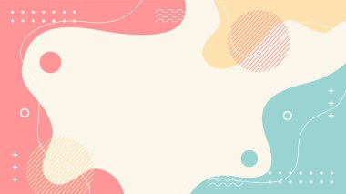 Minimalist soyut geometrik arkaplan. Renkli vektör illüstrasyon arkaplanı. Şablon tasarımları, afişler, kapaklar, posterler, kartlar ve diğerleri için uygun