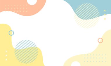 Minimalist soyut geometrik arkaplan. Renkli vektör illüstrasyon arkaplanı. Şablon tasarımları, afişler, kapaklar, posterler, kartlar ve diğerleri için uygun