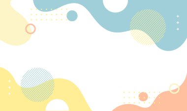 Minimalist soyut geometrik arkaplan. Renkli vektör illüstrasyon arkaplanı. Şablon tasarımları, afişler, kapaklar, posterler, kartlar ve diğerleri için uygun