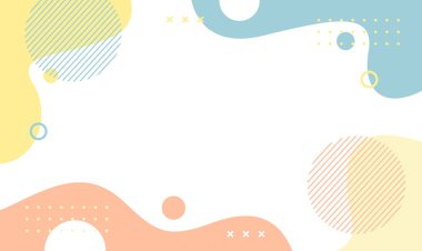 Soyut Vektör Geometrik Arkaplanı. Duvar kâğıdı çizimleri pastel renklerde arka plan. Kapaklar, poster tasarımları, şablonlar, afişler ve diğerleri için uygun