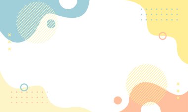 Soyut Vektör Geometrik Arkaplanı. Duvar kâğıdı çizimleri pastel renklerde arka plan. Kapaklar, poster tasarımları, şablonlar, afişler ve diğerleri için uygun