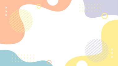 Soyut Vektör Geometrik Arkaplanı. Duvar kâğıdı çizimleri pastel renklerde arka plan. Kapaklar, poster tasarımları, şablonlar, afişler ve diğerleri için uygun