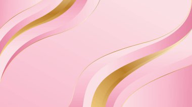Altın aksanlı, zarif, pembe bir arka plan. Güzellik tasarımı, şablonlar, pankartlar, kapaklar, ödüller, satışlar, etkinlikler, web siteleri, sayfalar ve daha fazlası için uygundur
