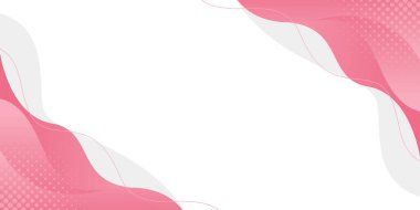 Dalga şekilli soyut pembe eğri arka plan. Pembe ve beyaz dinamik duvar kağıdı. Güzellik ürünleri, satışlar, reklamlar, etkinlikler, web ve sayfalar için şablon afişi