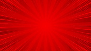 Kırmızı çizgi roman efekt arka planı yarım tonlu. Pop Art 'ın çizgi roman tarzı vektör arka planı. Şablonlar, satış afişleri, etkinlikler, reklamlar, web ve sayfalar için uygundur