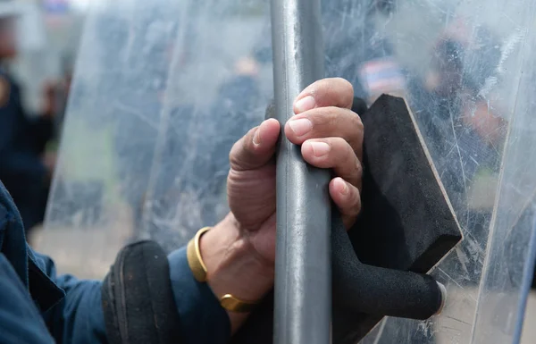 Riot Police Coaches Review Crowd Control — Stock Photo, Image