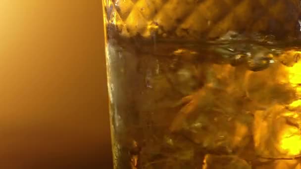 Eiswürfel im Whisky — Stockvideo