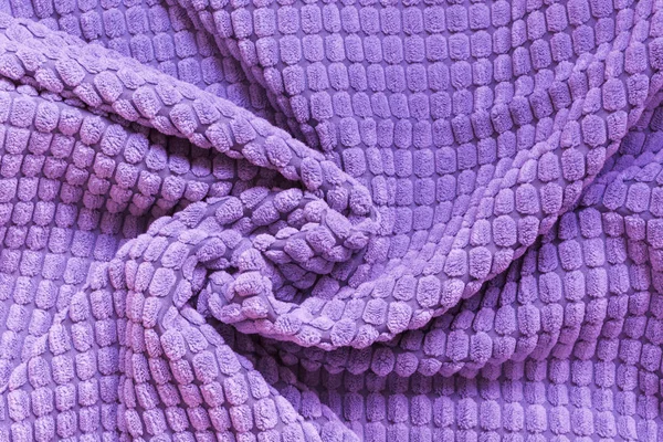 Têxtil Cor Ultravioleta Perto Vista Superior Padrão Quadriculado Abstrato — Fotografia de Stock