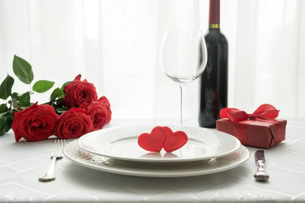 발렌타인 테이블 텍스트의 공백입니다 데이트 — 스톡 사진