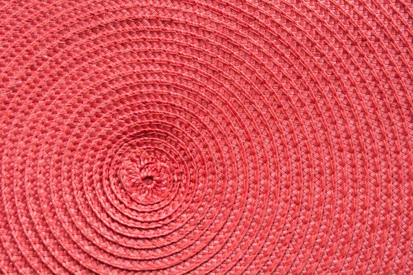 Piros Textil Minta Kör Textúra Háttér Felület Közelről — Stock Fotó