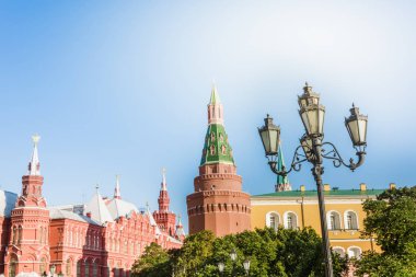 Moskova, Rusya - Eylül 23.09.2017: Moskova Kremlin yaz gün.