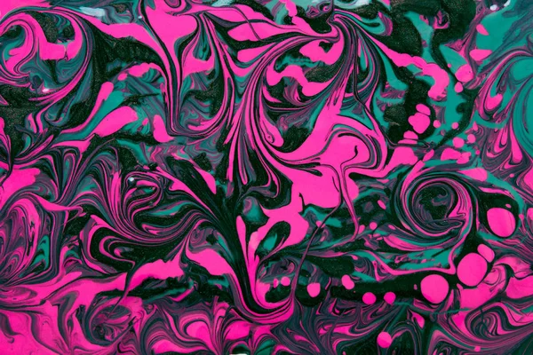 抽象色彩鲜艳的粉红色液体丙烯酸图案。时尚背景. — 图库照片