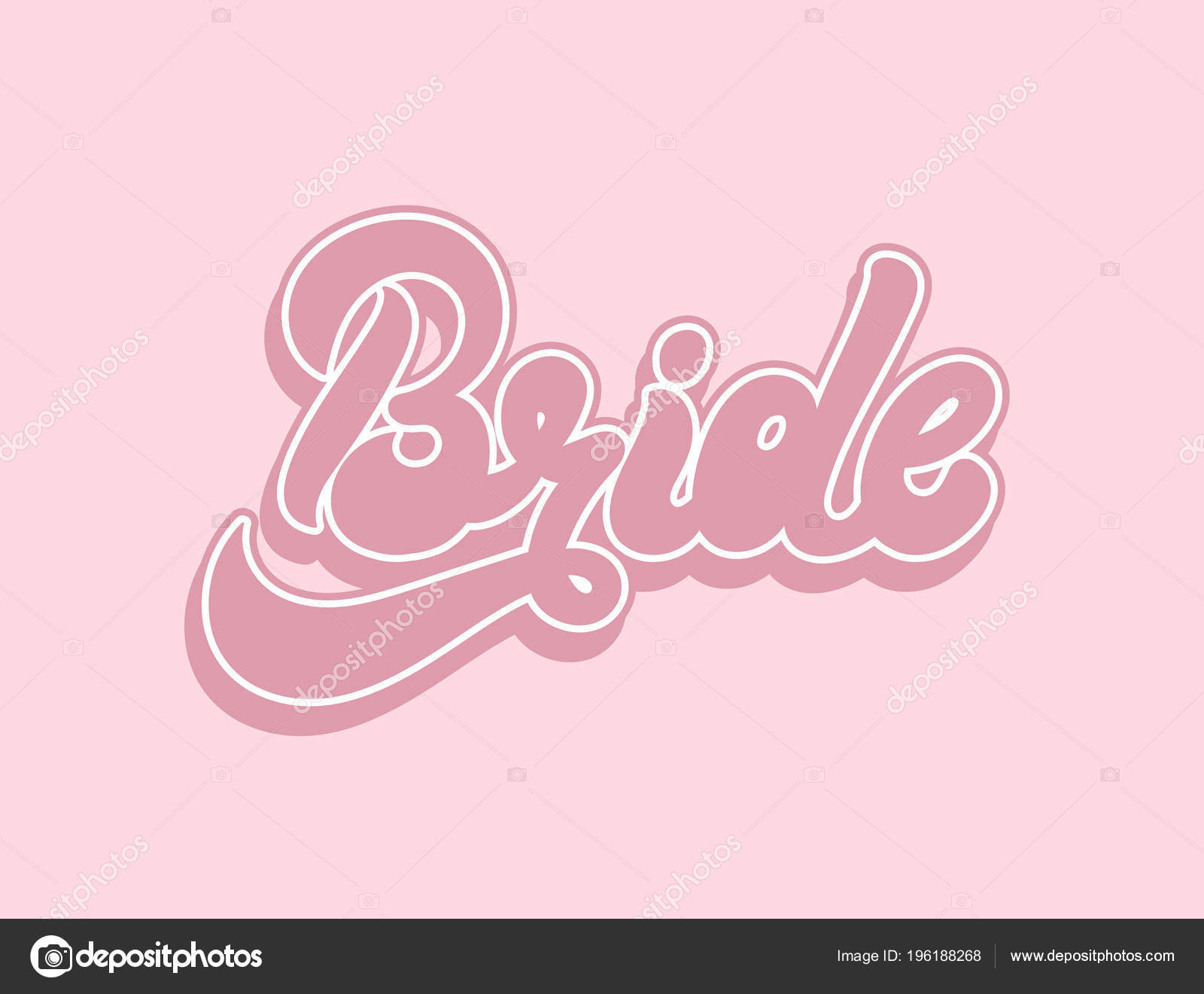 Bride Vector Handwritten Lettering Isolated Template Card Poster Pertaining To Bride To Be Banner Template