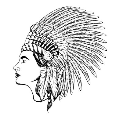 Vektör elle çizilmiş çizim roach, güzel kız. Yaratıcı dövme sanat. Şablon için kart, poster, afiş, t-shirt, pin, rozet, yama için yazdırmak.