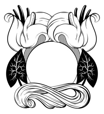 Elle çizilmiş illüstrasyon izole modern tarzda yapılan vintage çerçeve vektör. Yaratıcı sanat çalışmaları. Şablon için kart, poster, afiş, t-shirt, pin, rozet, yama için yazdırmak.