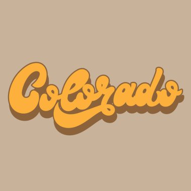 Colorado. İzole yazı vektör el çekilmiş.
