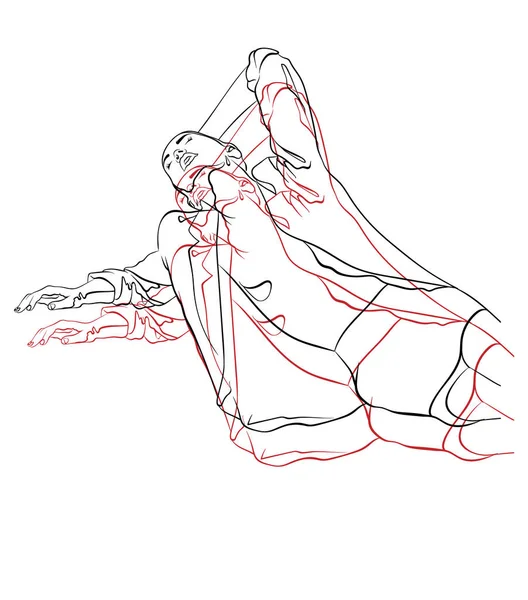 Vektör el çizilmiş güzel Bayan izole Illustration.