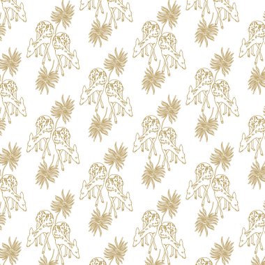 Elle çizilmiş geyik deseni izole edilmiş vektör deseni. Yaratıcı sanat eserleri. Kart, poster, afiş, tişört, rozet, yama için baskı şablonu.