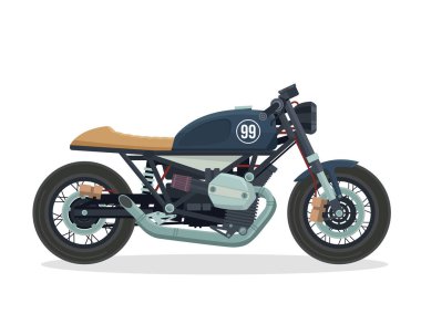 Modern aşırı spor Motocross Motor illüstrasyon izole beyaz arka planda