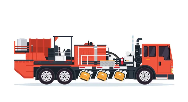 Moderne Hochleistungs Asphaltbelag Lkw Illustration — Stockvektor