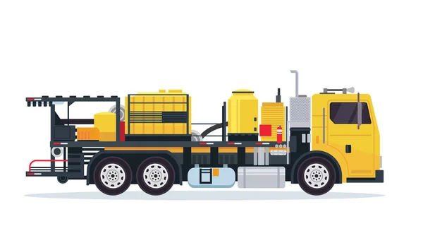 Moderne Hochleistungs Asphaltbelag Lkw Illustration — Stockvektor