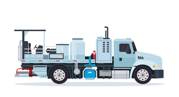 Moderní Vysoká Výkonnost Silniční Asfalt Dlažba Truck Ilustrace — Stockový vektor