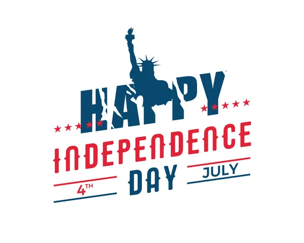 ヴィンテージ アメリカ 日独立記念日のロゴのバッジ イラスト — ストックベクタ