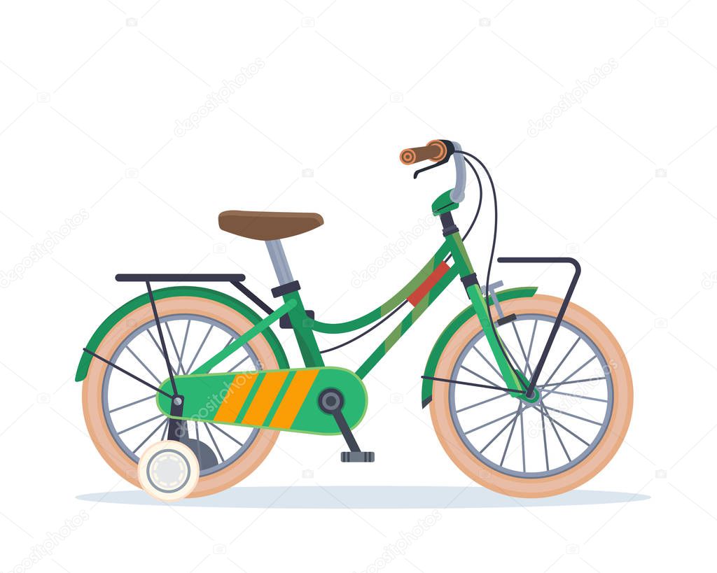 Classic Children Tricycle Bicycle Illustration