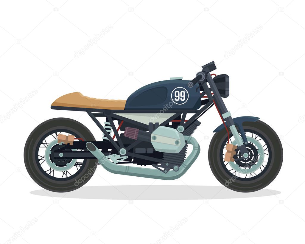 Modern Extreme Sport Motocross Bike Illustration In Isolated White Background